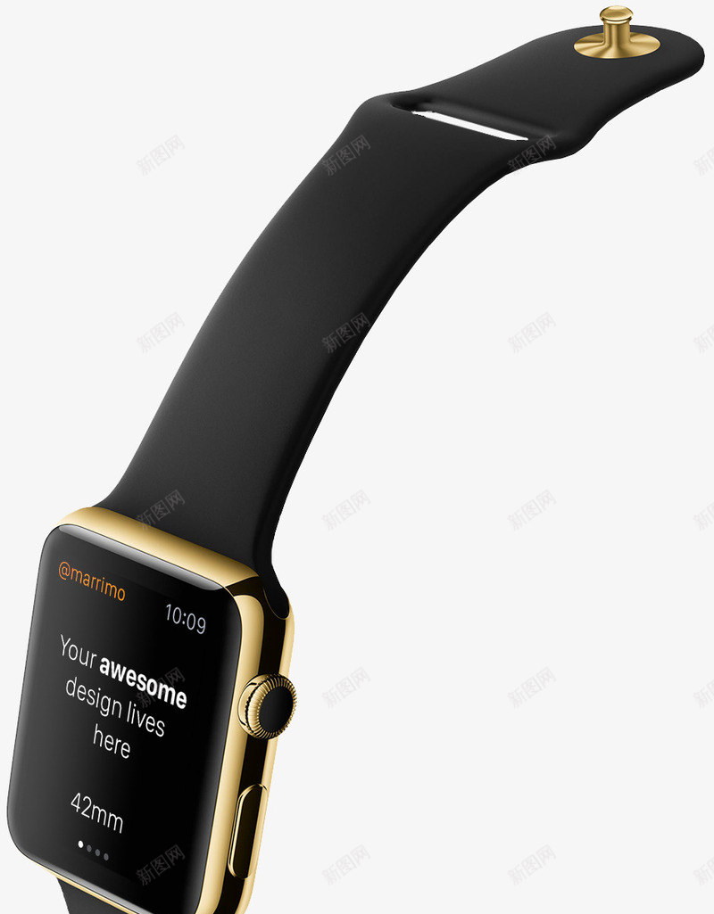 iwatch黑色png免抠素材_新图网 https://ixintu.com iwatch 手表 智能表 黑色