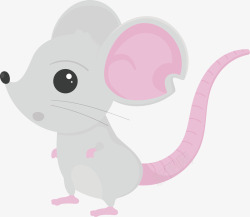 灰色动物小老鼠睡觉灰色的小老鼠矢量图高清图片