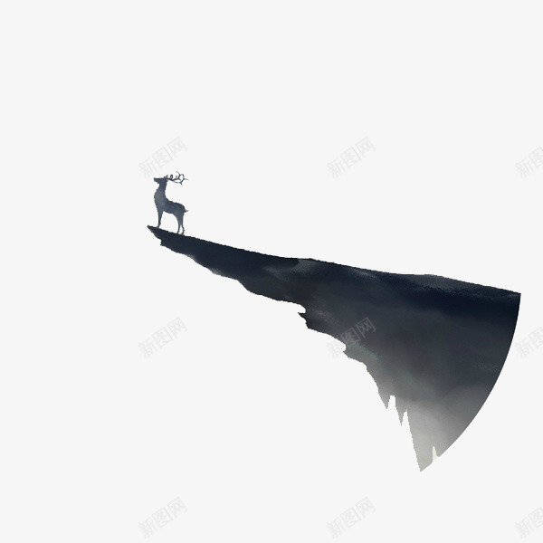 悬崖上的鹿png免抠素材_新图网 https://ixintu.com 卡通 悬崖边 手绘 手绘插画 手绘素材 插画