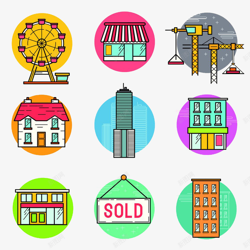 娱乐住宿标志png免抠素材_新图网 https://ixintu.com 住宿 娱乐 建筑 标志