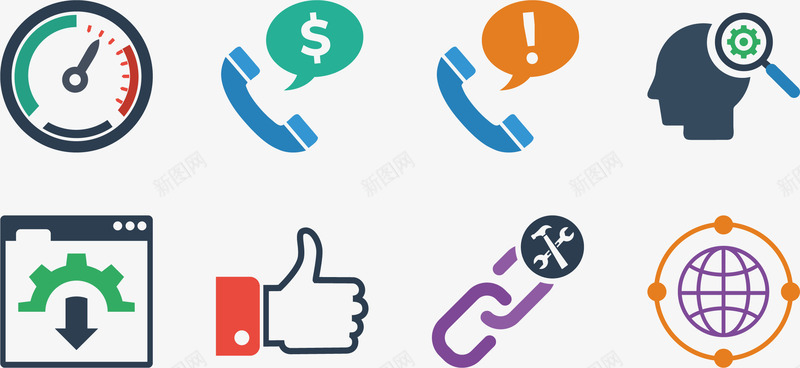 科技金融行业图标集合矢量图ai_新图网 https://ixintu.com 商务 图标 图标矢量 图标集合 科技 金融行业 矢量图