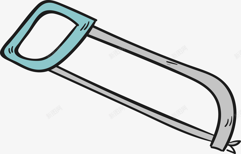 手绘劳动工具锯弓png免抠素材_新图网 https://ixintu.com 劳动工具 安全帽 尺子 手绘 手钳 扳手 榔头 毛刷 螺丝刀 裁纸刀 锯弓 齿轮