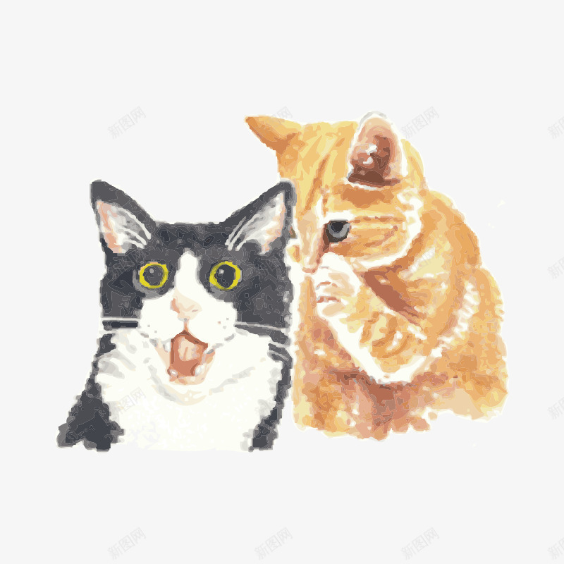 卡通动物动物png免抠素材_新图网 https://ixintu.com 动物 卡通动物 小猫 猫 猫儿 猫咪 猫猫 黑猫