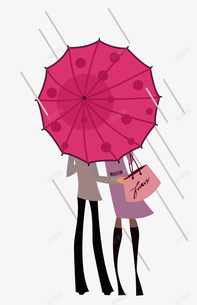 下雨天的情侣矢量图eps免抠素材_新图网 https://ixintu.com 下雨 伞 卡通 恋人 情人节素材 情侣 漫步 漫画 约会 矢量图