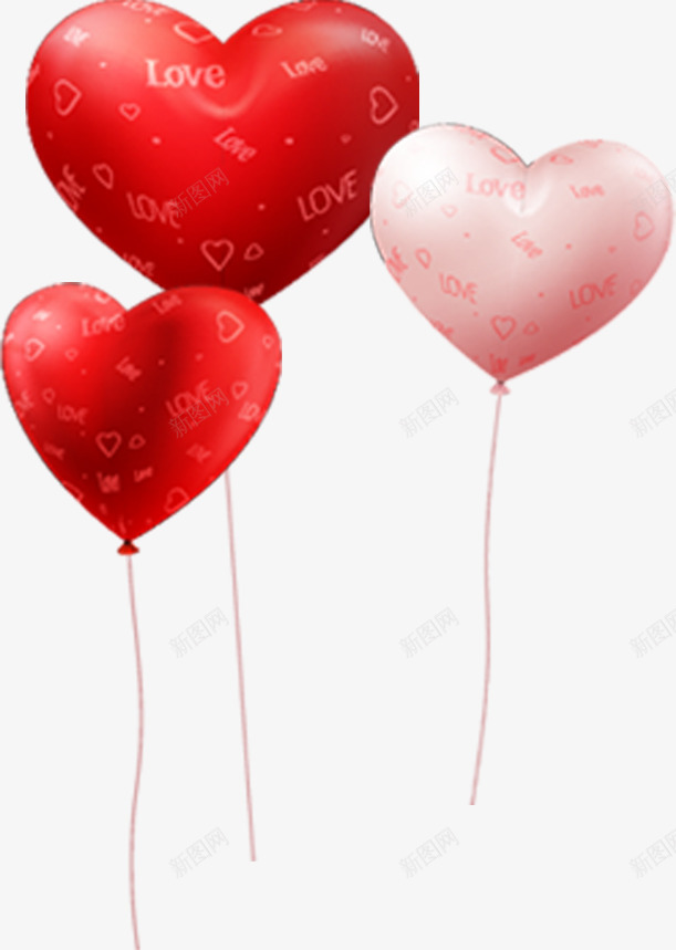 红色情人节love气球png免抠素材_新图网 https://ixintu.com LOVE 婚庆 婚礼 心形 浪漫 爱心气球 爱情 红色气球