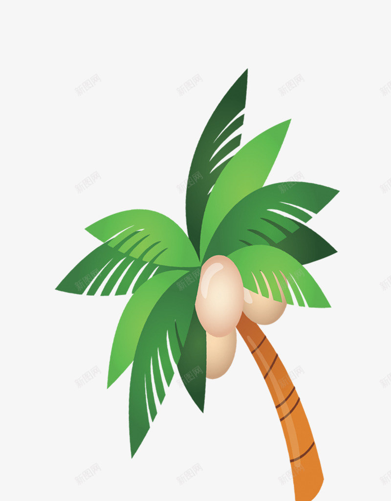椰树png免抠素材_新图网 https://ixintu.com 卡通 手绘 树 树木 树林 森林 植物 椰树 淘宝装饰 背景图案