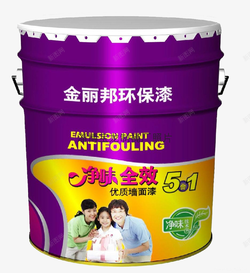 金丽邦环保漆png免抠素材_新图网 https://ixintu.com 乳胶漆 产品实物 保护环境 全效环保漆 净味 油漆 环保 紫色罐子 绿色