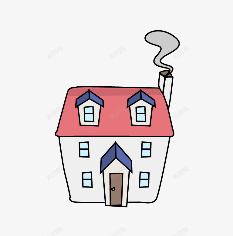 卡通小房子矢量图ai免抠素材_新图网 https://ixintu.com 别墅 卡通 卡通房子 建筑 房子卡通 房屋 矢量房屋 矢量图