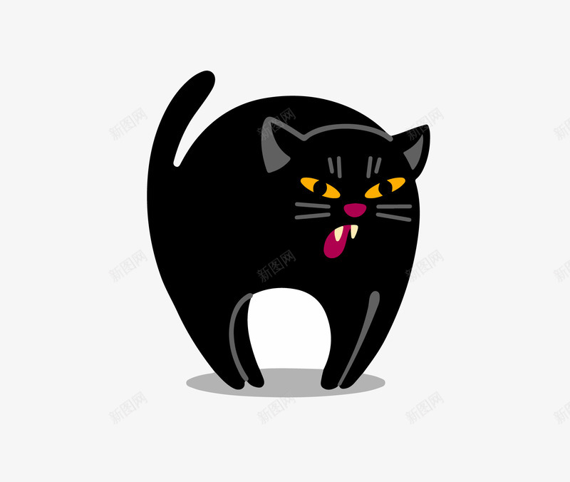 生气的小猫矢量图图标ai_新图网 https://ixintu.com ai格式 卡通 图标 扁平设计 猫 生气 眼睛 眼睛发光 眼睛放光 矢量图免费下载 矢量图