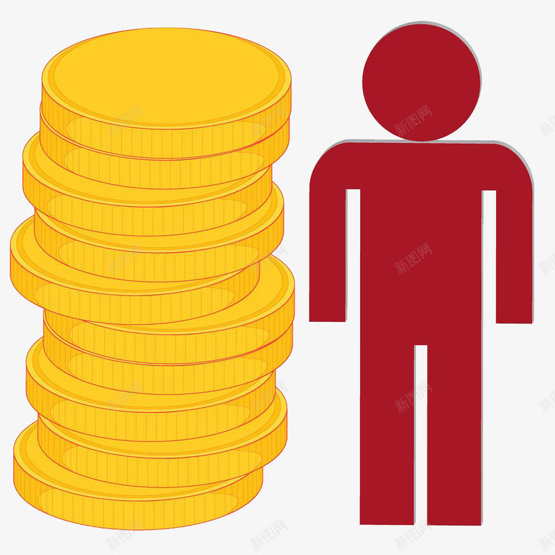金色硬币插画png免抠素材_新图网 https://ixintu.com 一堆 价值 储蓄 利润 市场 投资 收入增加 柱子 硬币 经济 财富 货币 金色硬币插画 金融 钱