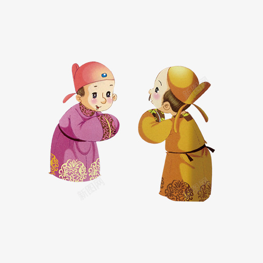 彩色古代礼仪插画元素png免抠素材_新图网 https://ixintu.com 光泽 创意 古代 彩色 插画 服饰 渐变 礼仪 礼貌 穿着