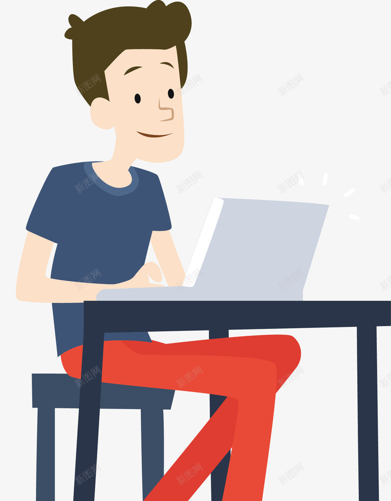 认真工作的商务白领矢量图ai免抠素材_新图网 https://ixintu.com 卡通 商务 白领 矢量图