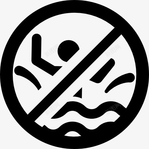 轰炸图标png_新图网 https://ixintu.com humanpictos 人 休闲 夏天 度假 放松 标志 消夏 游泳池 禁止 轰炸