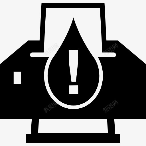 打印机没墨水了图标png_新图网 https://ixintu.com 印刷 印刷品 印刷机 墨水用完了 打印机 接口 没有墨水 油墨