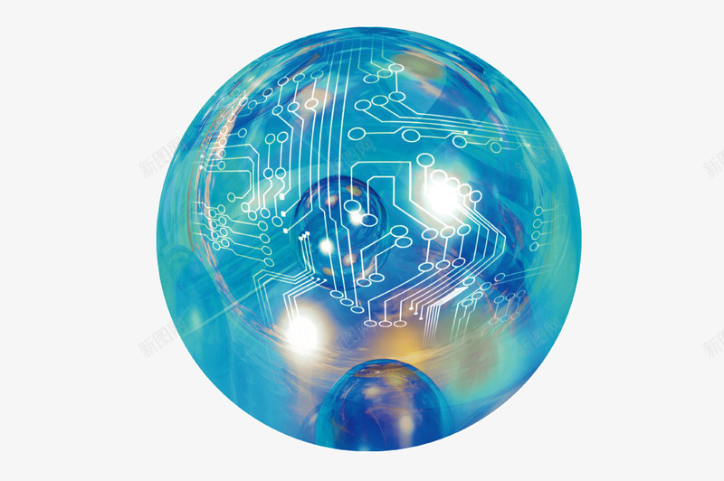 科技图案小球png免抠素材_新图网 https://ixintu.com 光泽 小球 球 科技元素 透明 透明光泽