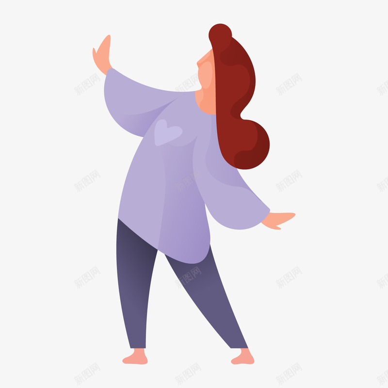 夸张风格跳广场舞大妈人物插画png免抠素材_新图网 https://ixintu.com 人物 人物形象 夸张风格 插画 职业插画 跳广场舞大妈