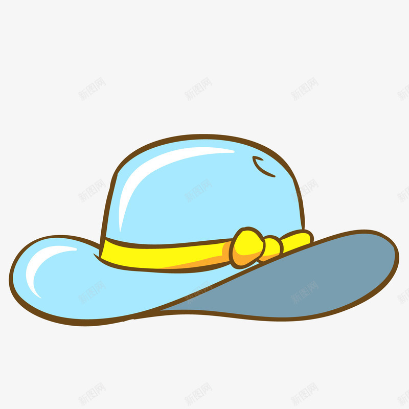 卡通蓝色的沙滩遮阳帽矢量图ai免抠素材_新图网 https://ixintu.com 卡通 度假 手绘 旅游 沙滩 蓝色 遮阳帽 矢量图