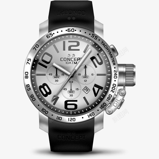 灰色概念看概念手表图标png_新图网 https://ixintu.com Concept Grey Watch 概念 灰色 看