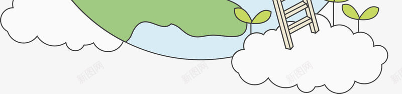 彩虹上的女孩png免抠素材_新图网 https://ixintu.com 女孩 建筑 彩色 彩虹 房屋 手绘 气球 白云