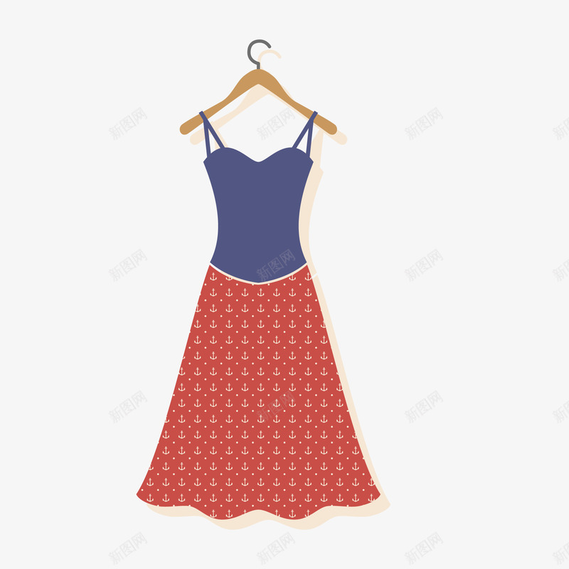 彩色扁平化服装元素矢量图ai免抠素材_新图网 https://ixintu.com 卡通 彩色 扁平化 插画 支撑 服装 穿着 矢量图