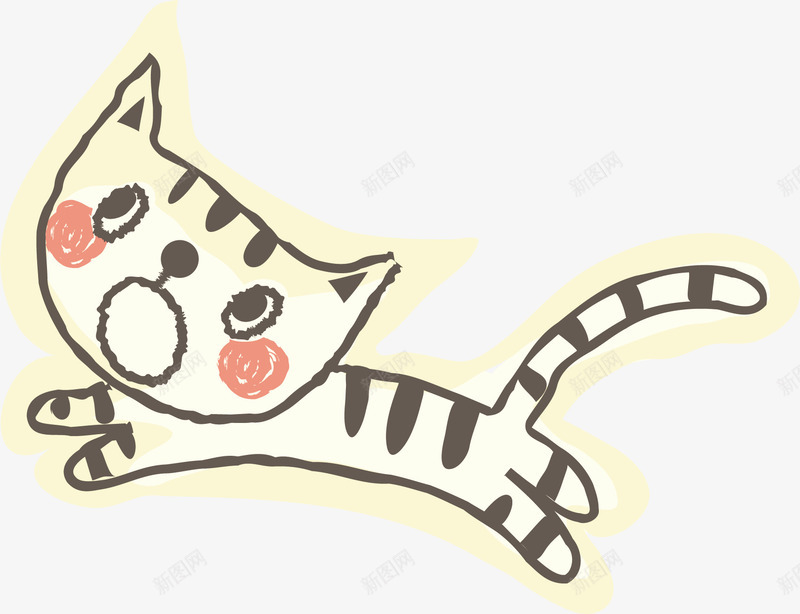 可爱卡通小花猫png免抠素材_新图网 https://ixintu.com 卡通动物 可爱卡通 矢量小花猫