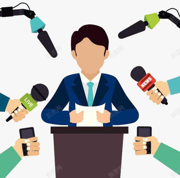 记者采访人物png免抠素材_新图网 https://ixintu.com 传布 传播 卡通手绘 商务 媒体 媒体宣传 宣传 广告 插画 新媒体宣传 新闻 话筒 采访