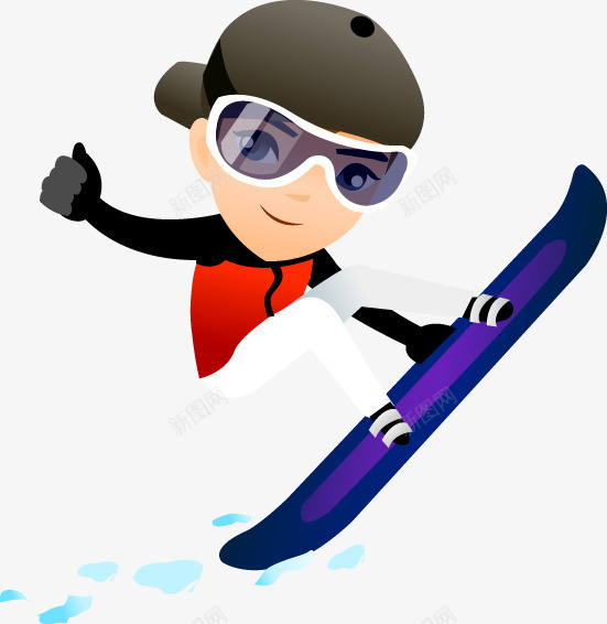 滑雪png免抠素材_新图网 https://ixintu.com 人物 冬天 滑雪 运动