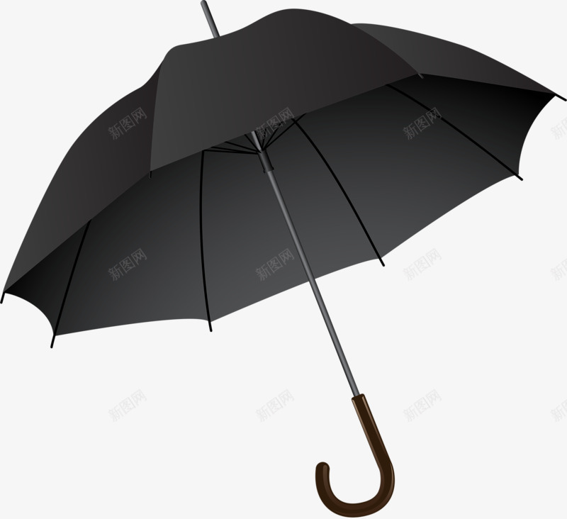 黑色的雨伞png免抠素材_新图网 https://ixintu.com 下雨 伞 雨滴 黑色