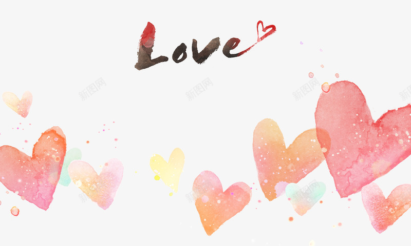 LOVE心形海报png免抠素材_新图网 https://ixintu.com i love psd you 少女 心 情人节 白色 粉色 节日