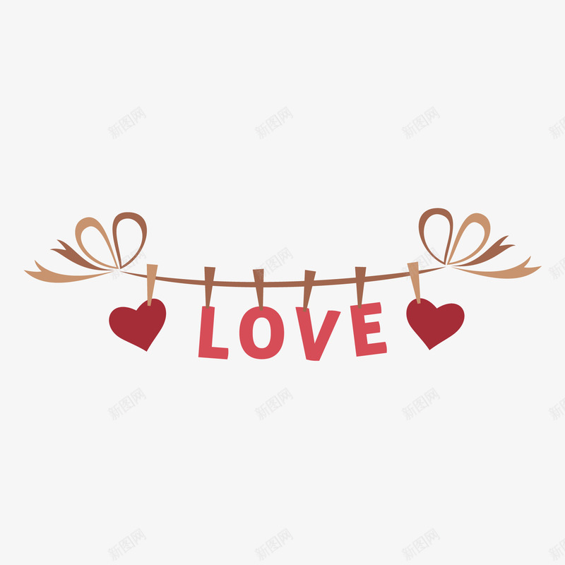 情人节装饰矢量图ai免抠素材_新图网 https://ixintu.com LOVE happyvalentinesday 情人节 桃心 粉色 装饰 矢量图