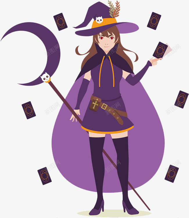 塔罗牌占卜女巫师创意手绘卡通插png免抠素材_新图网 https://ixintu.com 占卜 卡通 哥特 塔罗牌 塔罗牌占卜 塔罗牌占卜女巫师创意手绘卡通插画免费下载 女巫师 手绘 神奇 神秘 风格