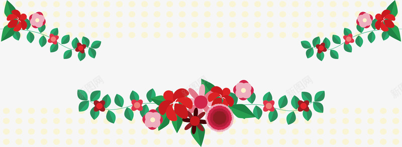 红色手绘花花藤bannerpng免抠素材_新图网 https://ixintu.com 卡片 情人节 手绘花 文字边框 母亲节 红色手绘花 花环 花藤 蔷薇花藤 贺卡 贺卡边框