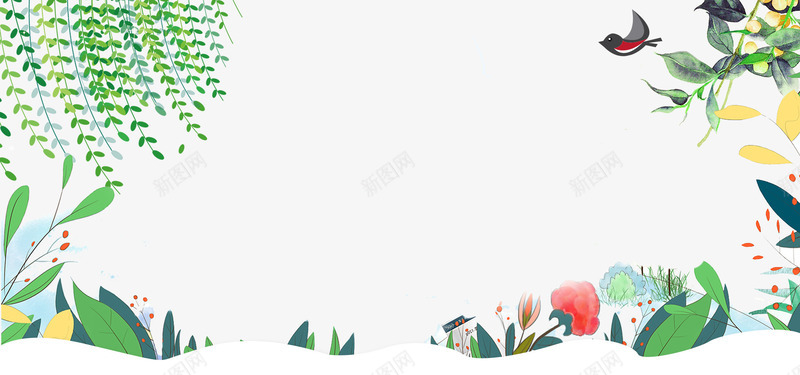 520情人节手绘花草小清新边框psd免抠素材_新图网 https://ixintu.com 520促销 520告白 520情人节 小清新 情人节海报 手绘花草 边框