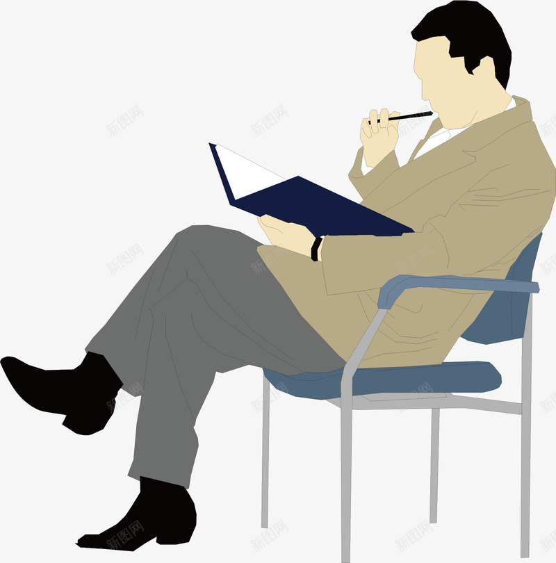 研究工作矢量图ai免抠素材_新图网 https://ixintu.com 公务人员 公务人员卡通 公务人员形象 工作 研究 矢量图