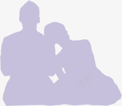 依偎情侣紫色海报背景七夕情人节素材