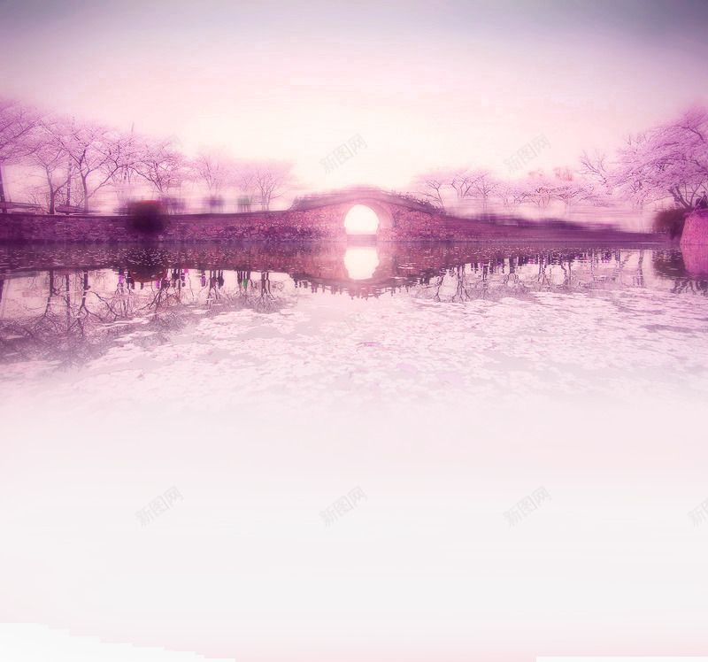 紫色桥梁中国风海报背景七夕情人节png免抠素材_新图网 https://ixintu.com 国风 情人 桥梁 海报 紫色 背景
