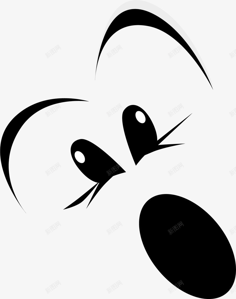 手绘动物笑脸图标png_新图网 https://ixintu.com 动物 弧线 手绘 水彩 眉毛 眼睛 笑脸 简约