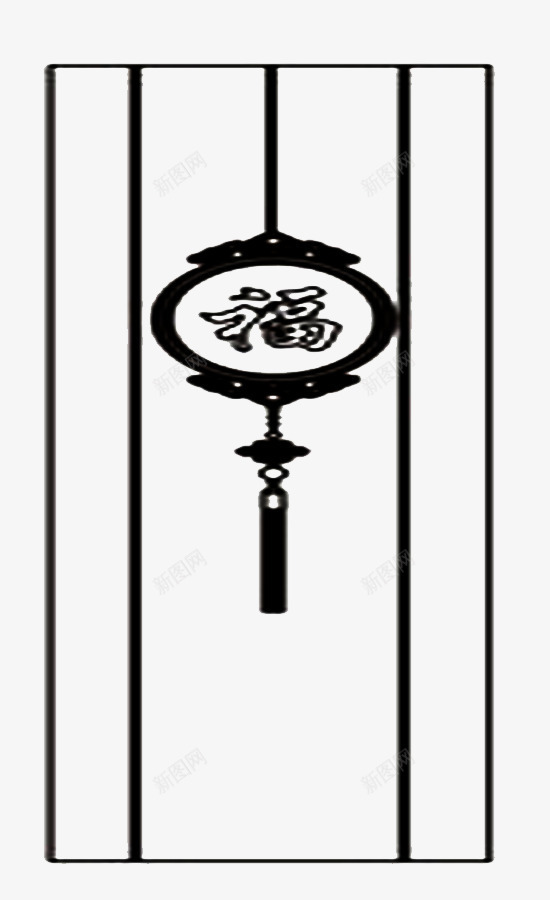 中国结福字玻璃门花纹png免抠素材_新图网 https://ixintu.com 中国结 手绘 推拉式门 玻璃门花纹 福字 简笔画