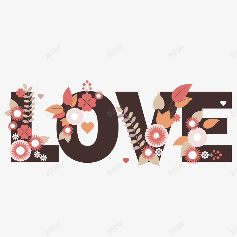 黑色花间纹理情人节LOVE矢量图ai免抠素材_新图网 https://ixintu.com LOVE 情人节 情人节快乐 纹理 花间纹理 边框纹理 黑色 矢量图