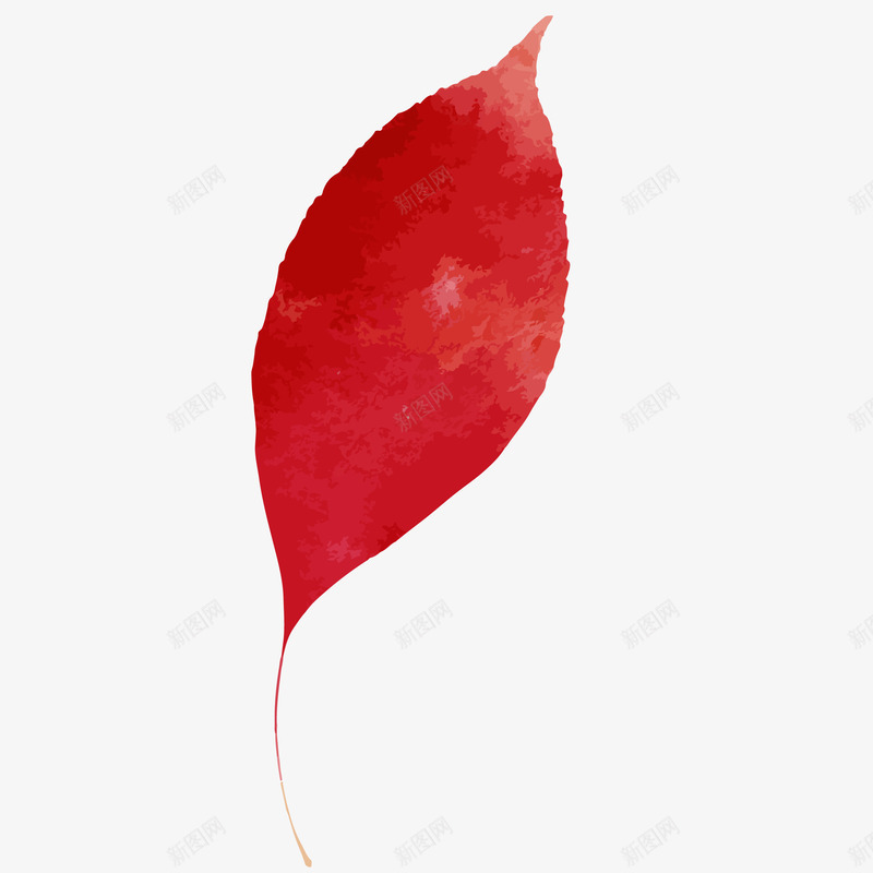 红色树叶插画矢量图ai免抠素材_新图网 https://ixintu.com 免抠PNG 卡通树叶 叶子 秋天 红色树叶矢量插画 落叶 矢量图