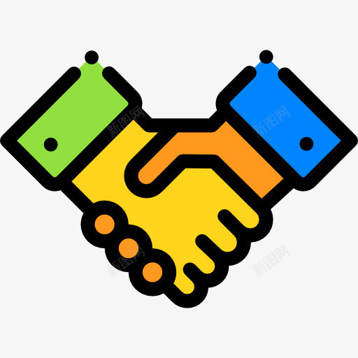 两个人握手卡通图png免抠素材_新图网 https://ixintu.com 人手 卡通 友好 合作 手绘图 握手 言和 问好