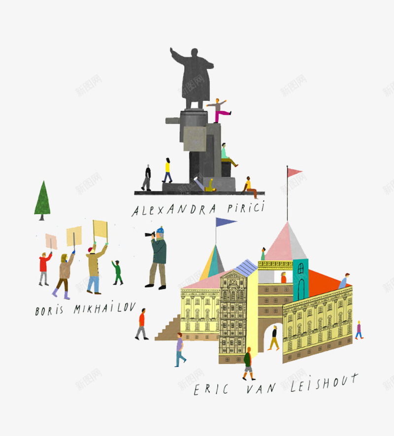 卡通旅游景点png免抠素材_新图网 https://ixintu.com 旅游 旅游团 旅行 景点