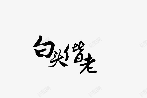 白头偕老毛笔字png免抠素材_新图网 https://ixintu.com 金婚纪念 毛笔字 白头偕老 金婚纪念