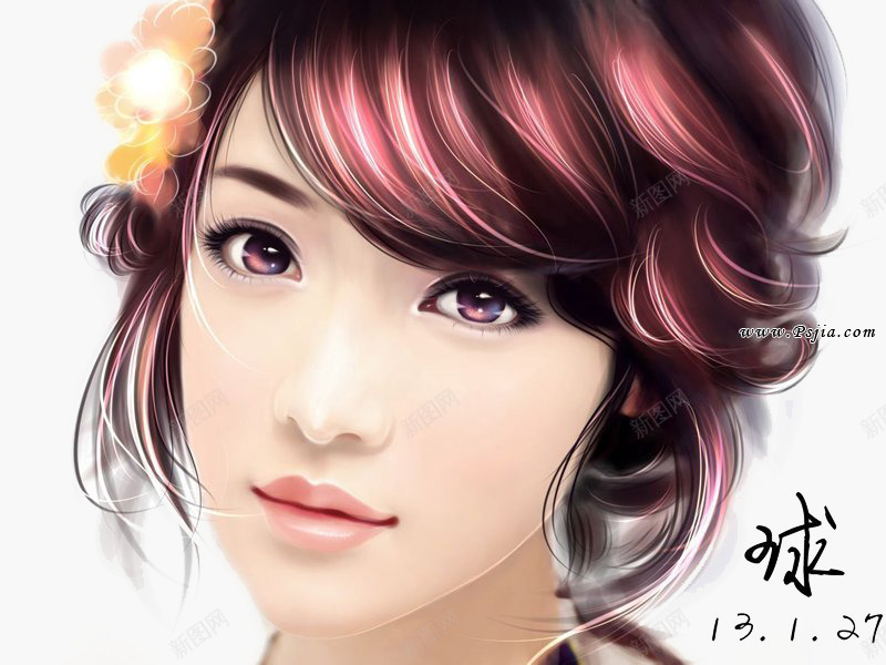 紫色头发的女生png免抠素材_新图网 https://ixintu.com 有饭 紫色 蝶变 装饰 设计
