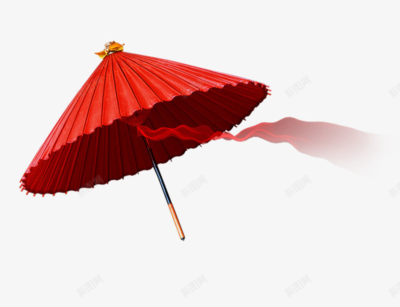 中国伞psd免抠素材_新图网 https://ixintu.com 中国风 红色 装饰图案 雨伞