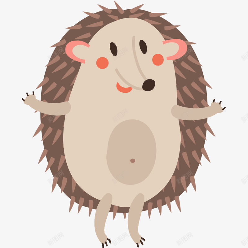 手绘卡通可爱小刺猬png免抠素材_新图网 https://ixintu.com 儿童画画 儿童绘本 动物插画 卡通刺猬 卡通动物漫画 可爱 手绘棕色小刺猬 插画 贺卡