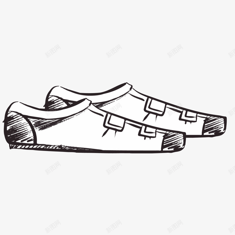 手绘线稿素描鞋子png免抠素材_新图网 https://ixintu.com 手绘 服装设计 服装配饰 素描 线稿 速写 鞋子