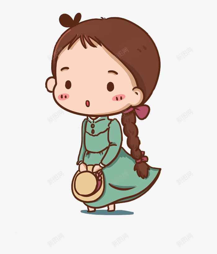 卡通Q版贴纸小人png免抠素材_新图网 https://ixintu.com 卡通 手绘 手绘插画 插画 日本小学生 日本小孩