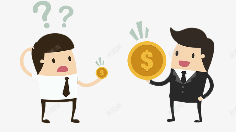卡通手托硬币的西装男人png免抠素材_新图网 https://ixintu.com 卡通 商人 手拿硬币 手握钱 插画 握钱的手 老板 职员 金融