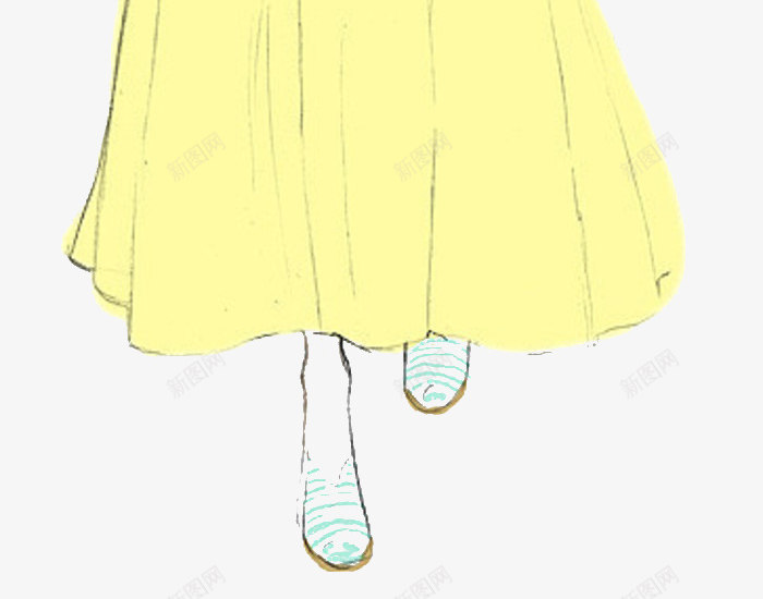 服装模特png免抠素材_新图网 https://ixintu.com 手绘 服装模特 素描 美女